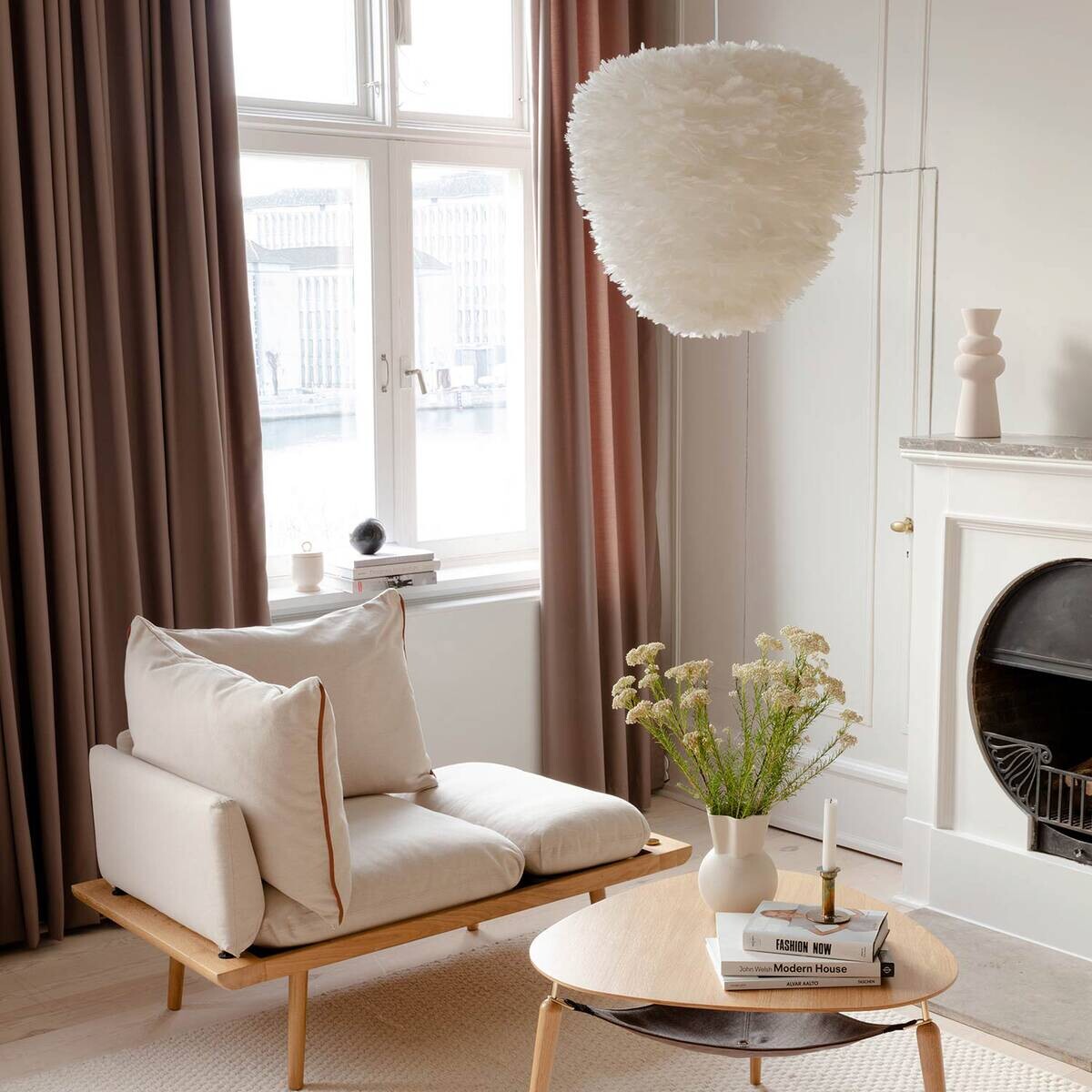 Umage Lampenschirm Umage weiß Stahl Stoff E27 1 Brennstellen