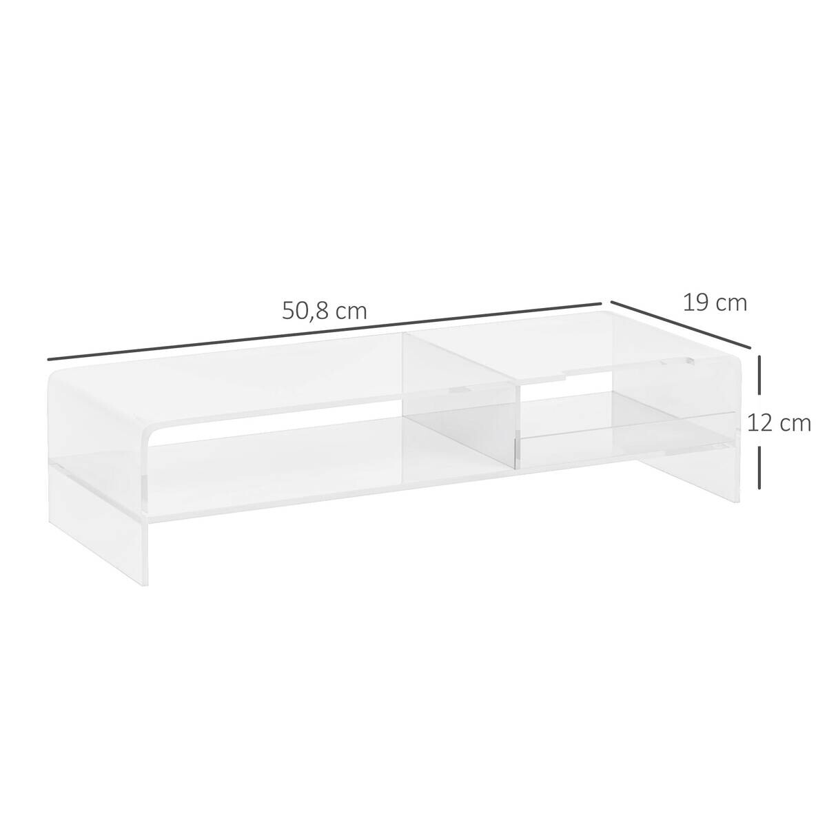 HOMCOM Monitorständer transparent