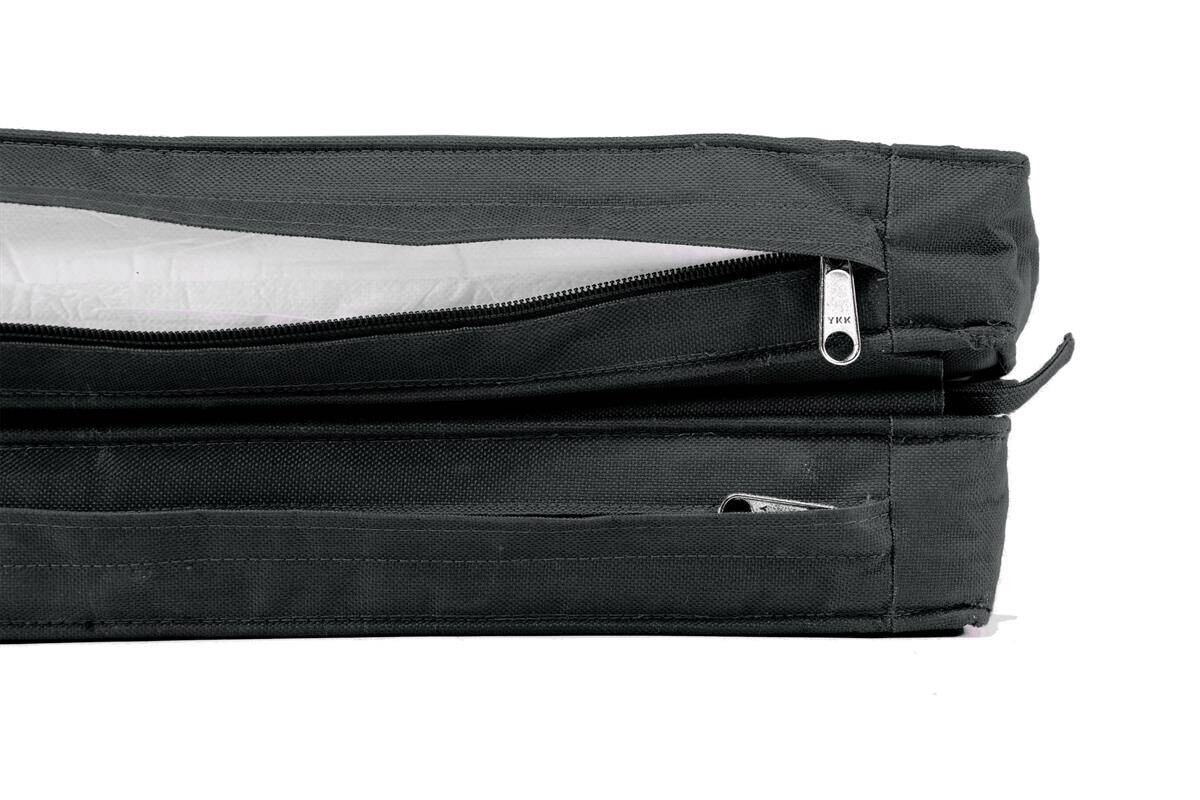 VCM Gartenliege anthrazit Teakholz B/H/L: ca. 60x90x160 cm