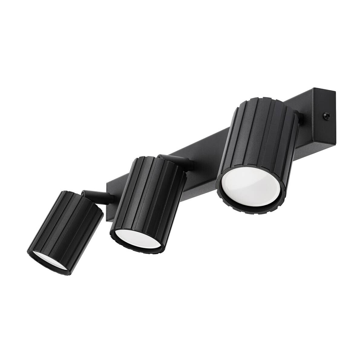 Lamkur Strahler Prisma schwarz Stahl B/H/L: ca. 6,5x16,5x45 cm 3 Brennstellen