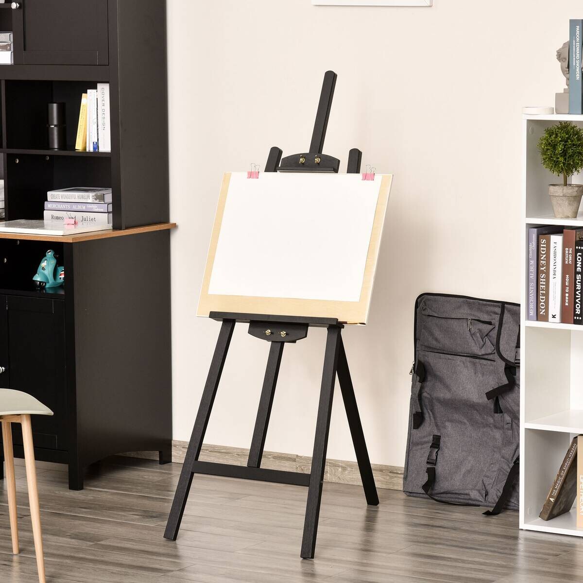 HOMCOM Staffelei schwarz Polypropylen B/H/L: ca. 5x51x71 cm