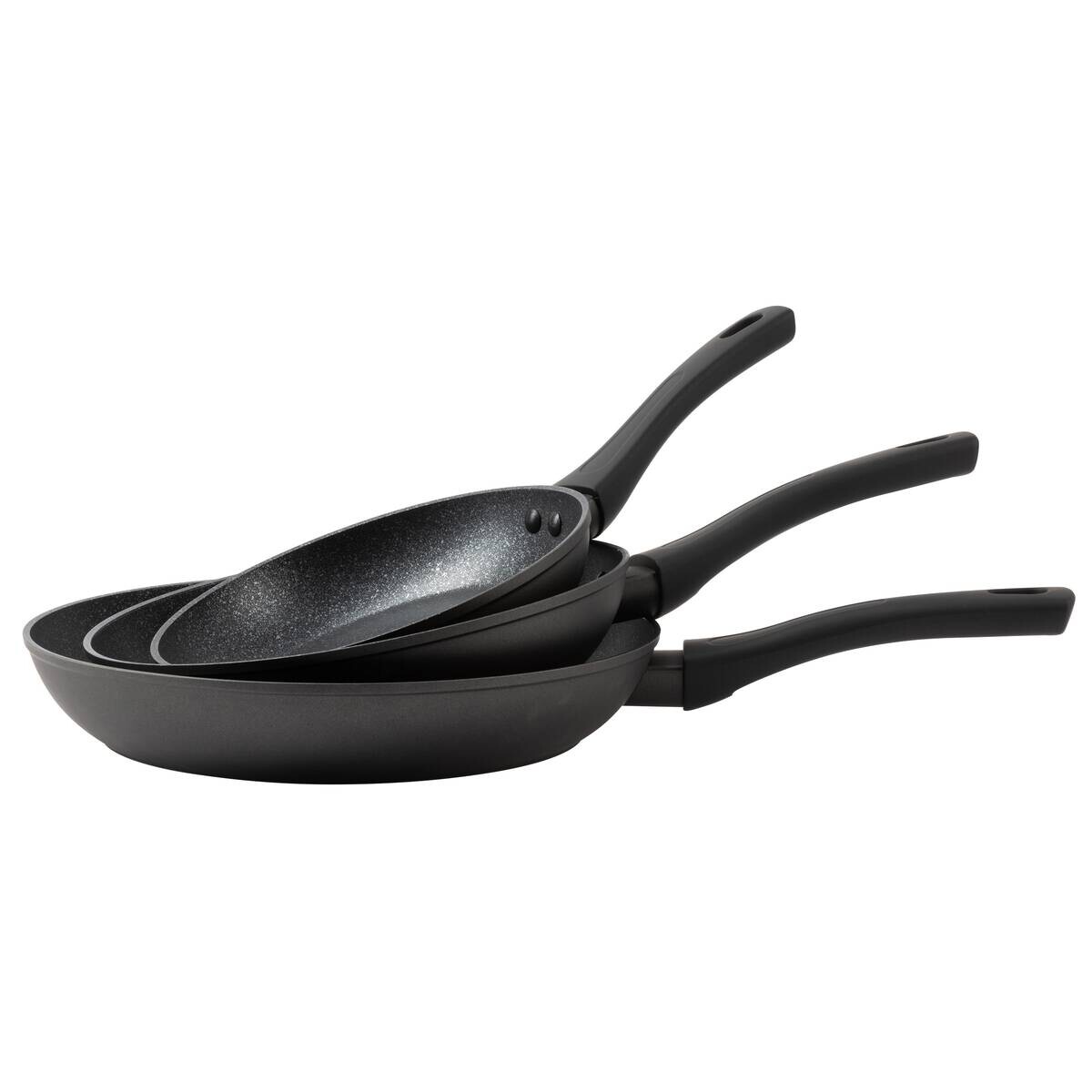 SAN IGNACIO Pfannenset WILLOW schwarz Aluminium 3 tlg.