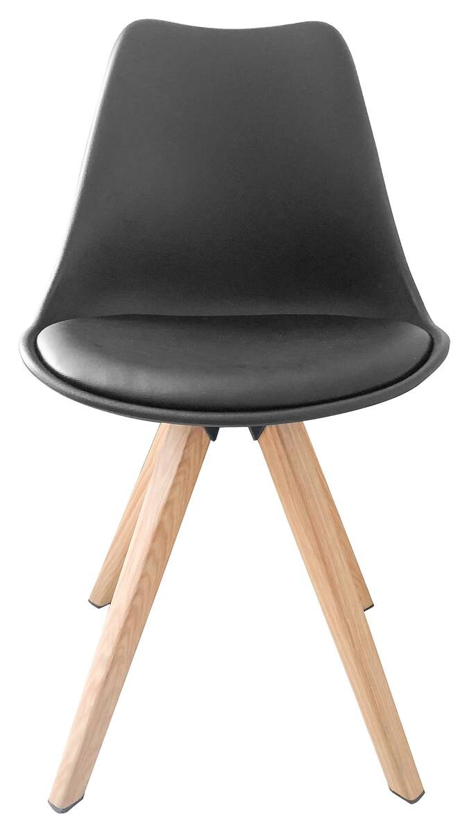 Stuhl KIRA 2er-Set schwarz Kunststoff B/H/T: ca. 48x86x55,5 cm