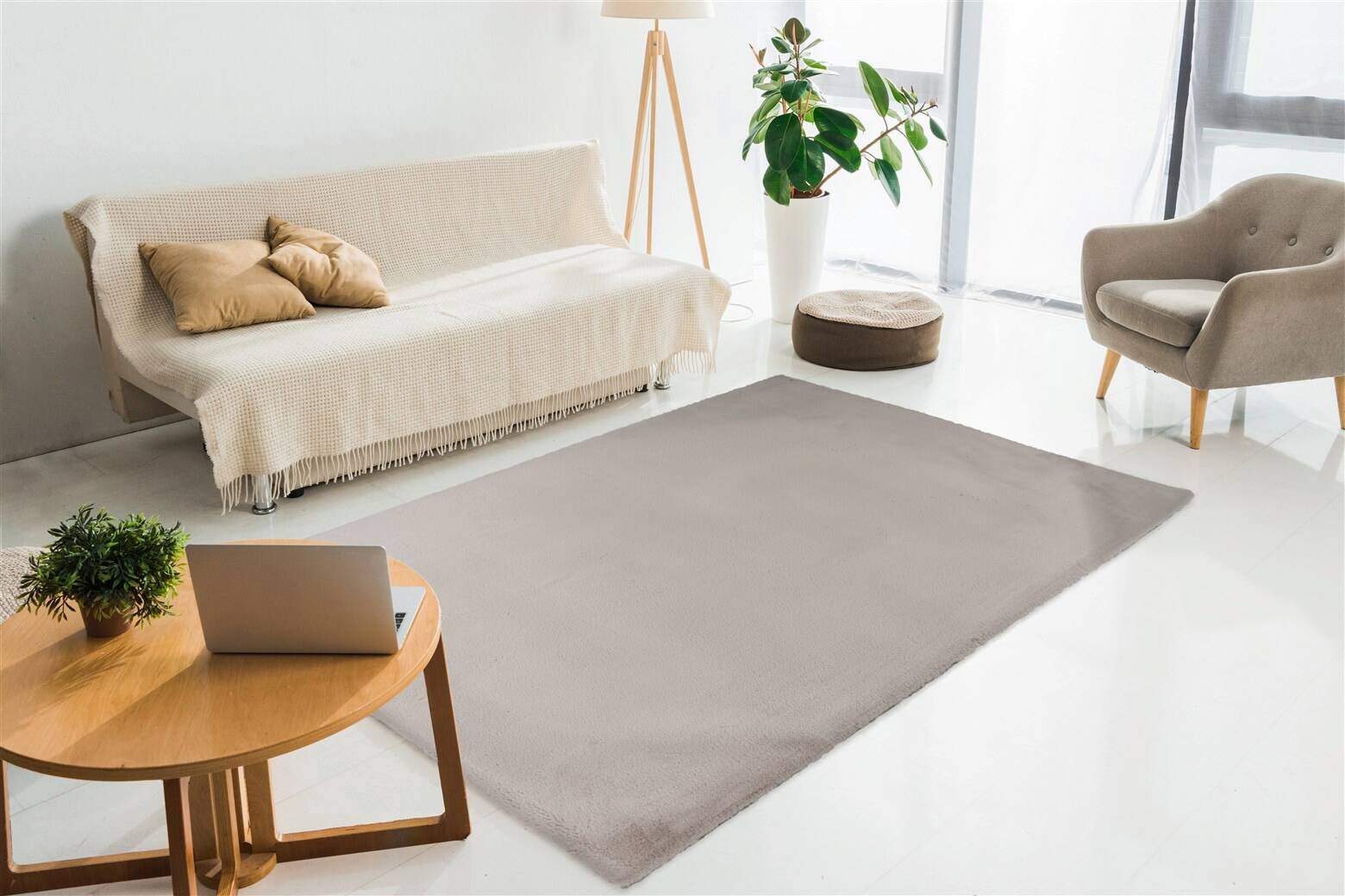 Kayoom Hochflorteppich Venezuela - Caracas Silber silber B/L: ca. 80x150 cm