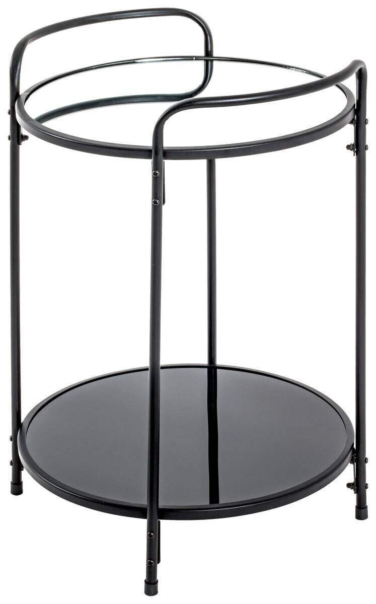 Beistelltisch schwarz H/D: ca. 50x37 cm