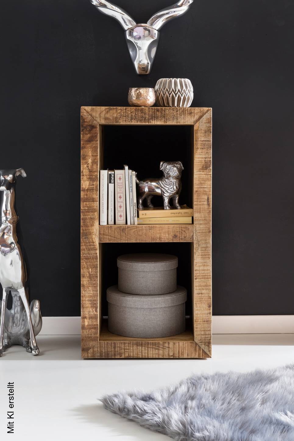 Standregal natur lackiert B/H/T: ca. 45x90x35 cm