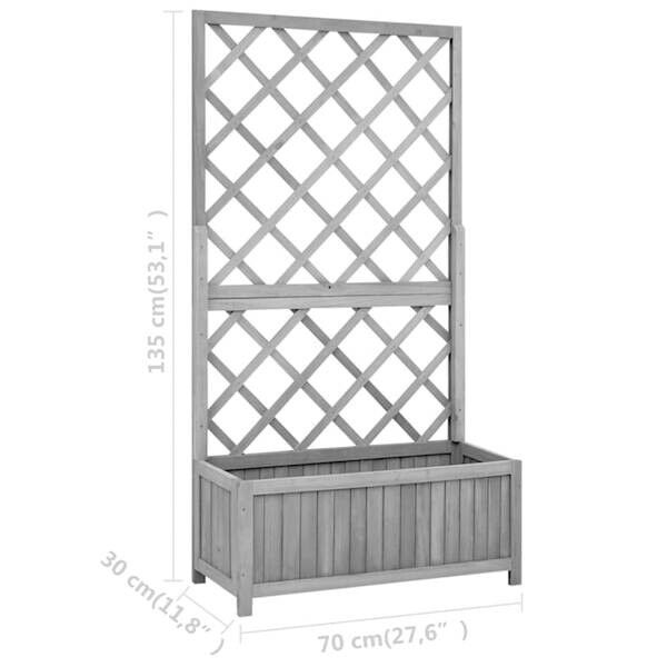 Gartenspalier schwarz Holz B/H/L: ca. 30x135x70 cm