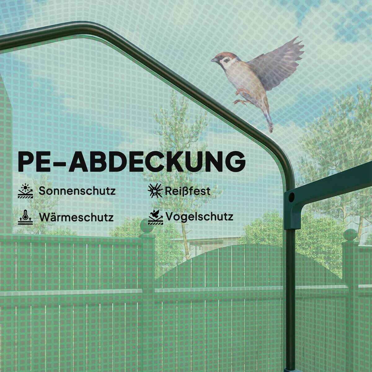 Outsunny Foliengewächshaus B/H/L: ca. 50x160x69 cm