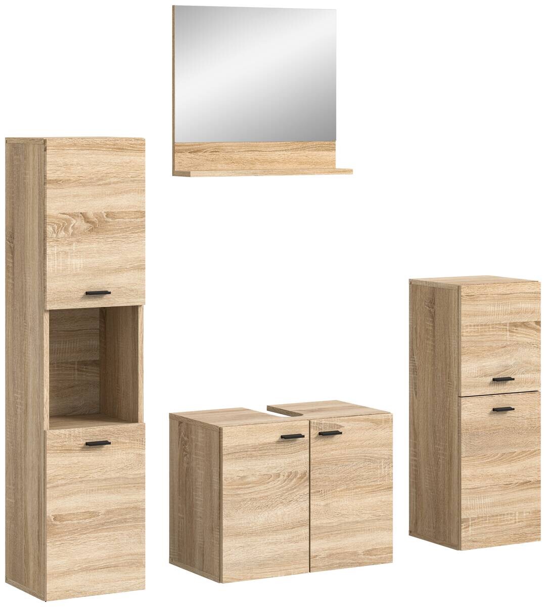 Badezimmer-Set BOSTON Eiche Sonoma Nachbildung B/H/T: ca. 137x186x33 cm