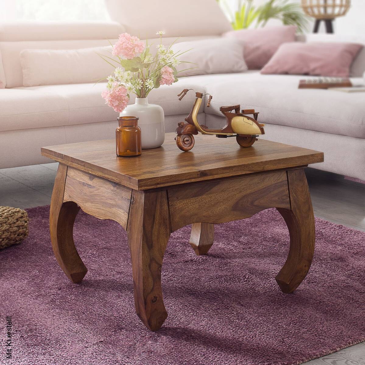 Couchtisch braun B/H/T: ca. 60x40x60 cm
