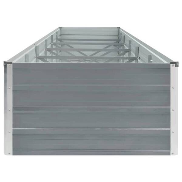 Garten-Hochbeet grau Stahl B/H/L: ca. 80x45x480 cm
