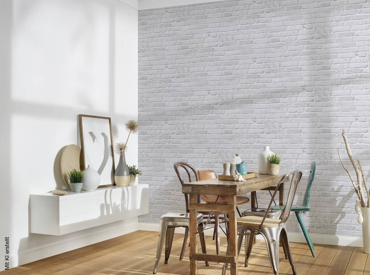 A.S.Creation Vliestapete Best of Wood`n Stone 2nd Edition Steine grau B/L: ca. 53x1005 cm