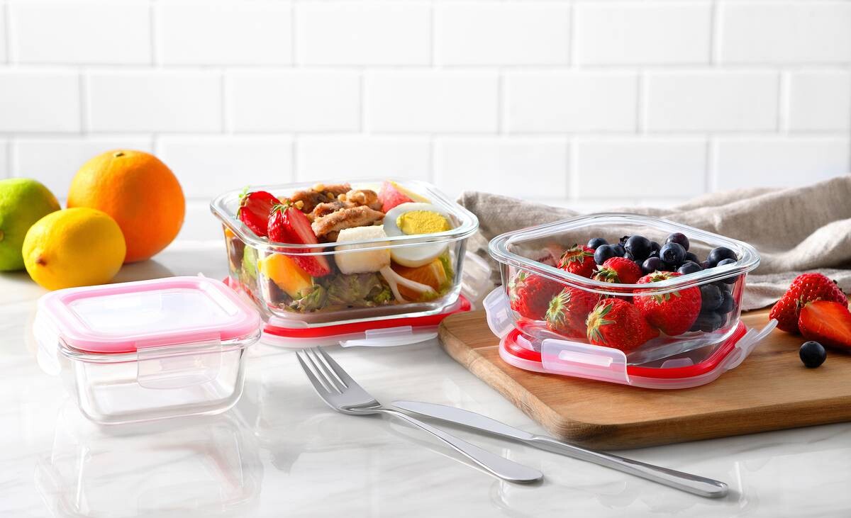 BERGNER Vorratsdosenset Go lovers rot