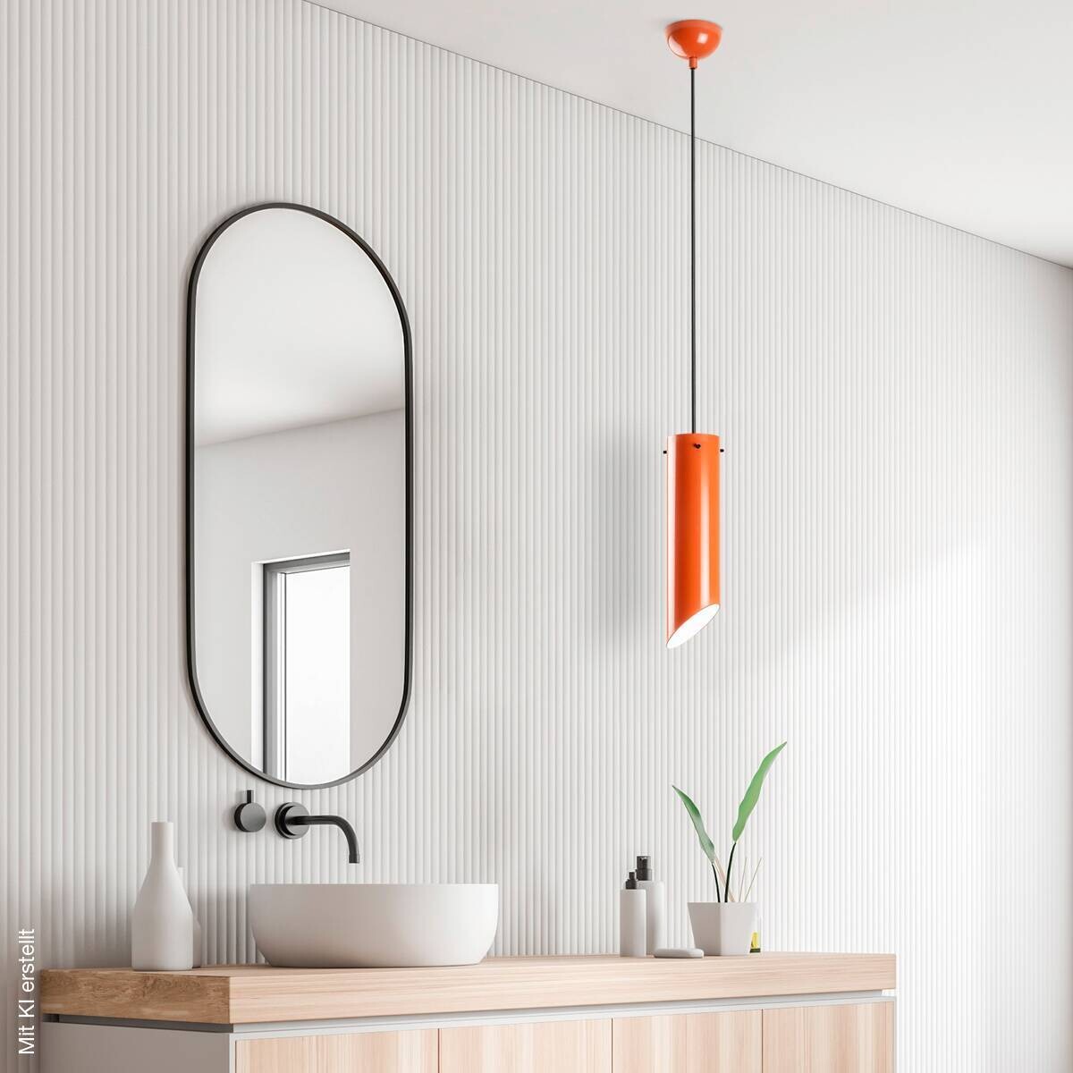 Opviq Pendelleuchte orange B/H/T: ca. 8x114x8 cm E27 1 Brennstellen