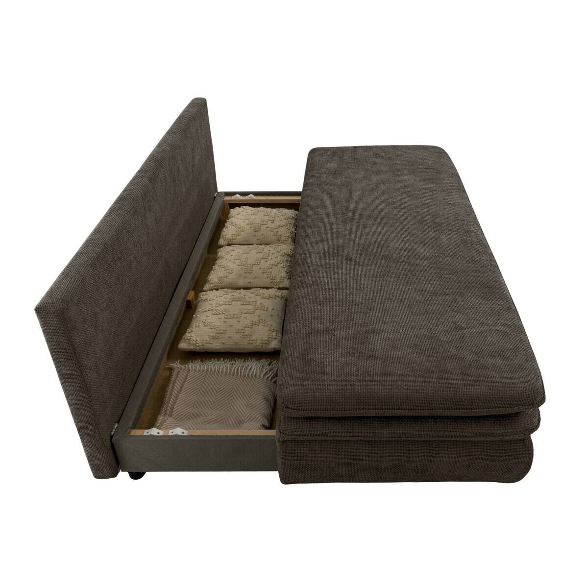 Schlafsofa Mocca Microfaser B/H/T: ca. 200x89x85 cm