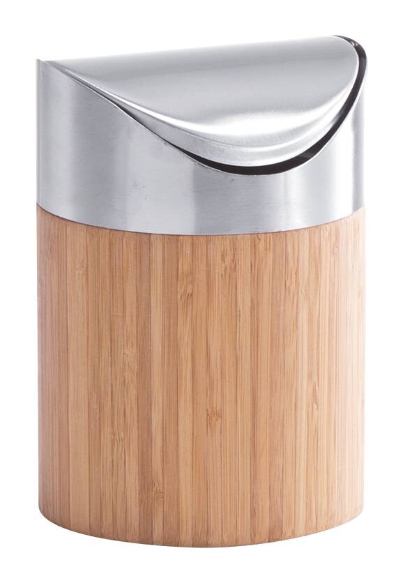 Zeller Tischabfalleimer silber Edelstahl B/H/L: ca. 12x17x12 cm