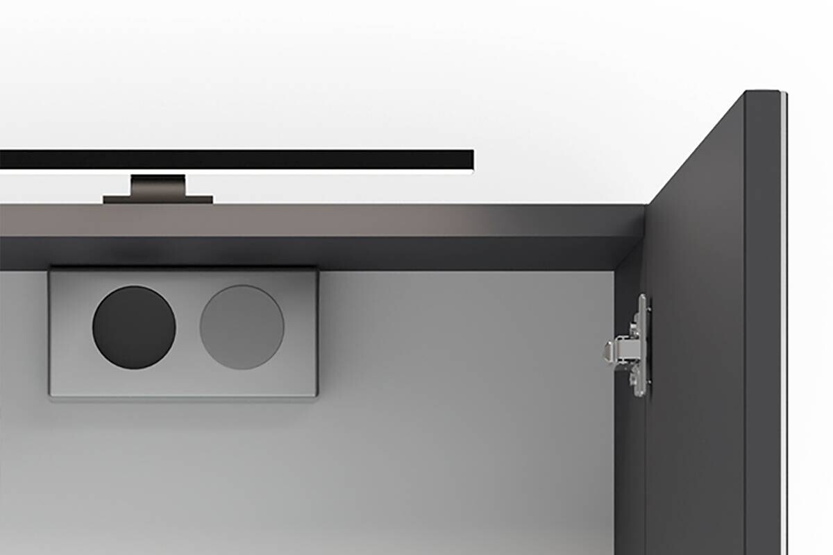 Spiegelschrank SPREE anthrazit B/H/T: ca. 50x60x15 cm