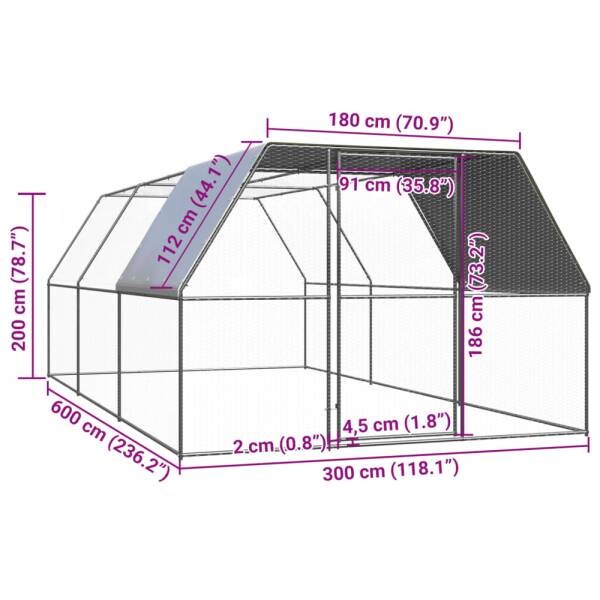 vidaXL Hühnerkäfig