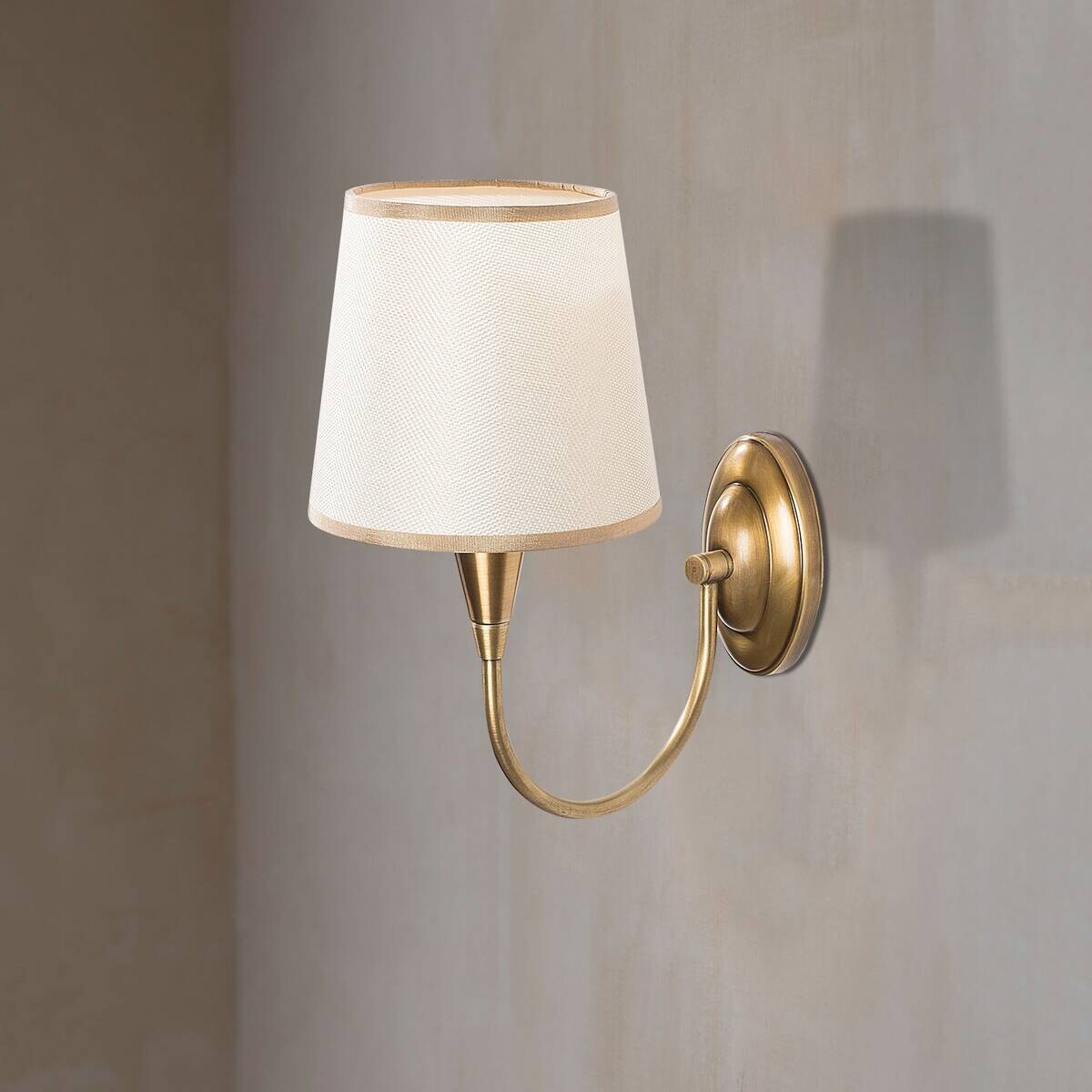 Opviq Wandleuchte Pardo bronze Stoff Metall B/H/T/L/D: ca. 28x31x28x16x16 cm E27 1 Brennstellen