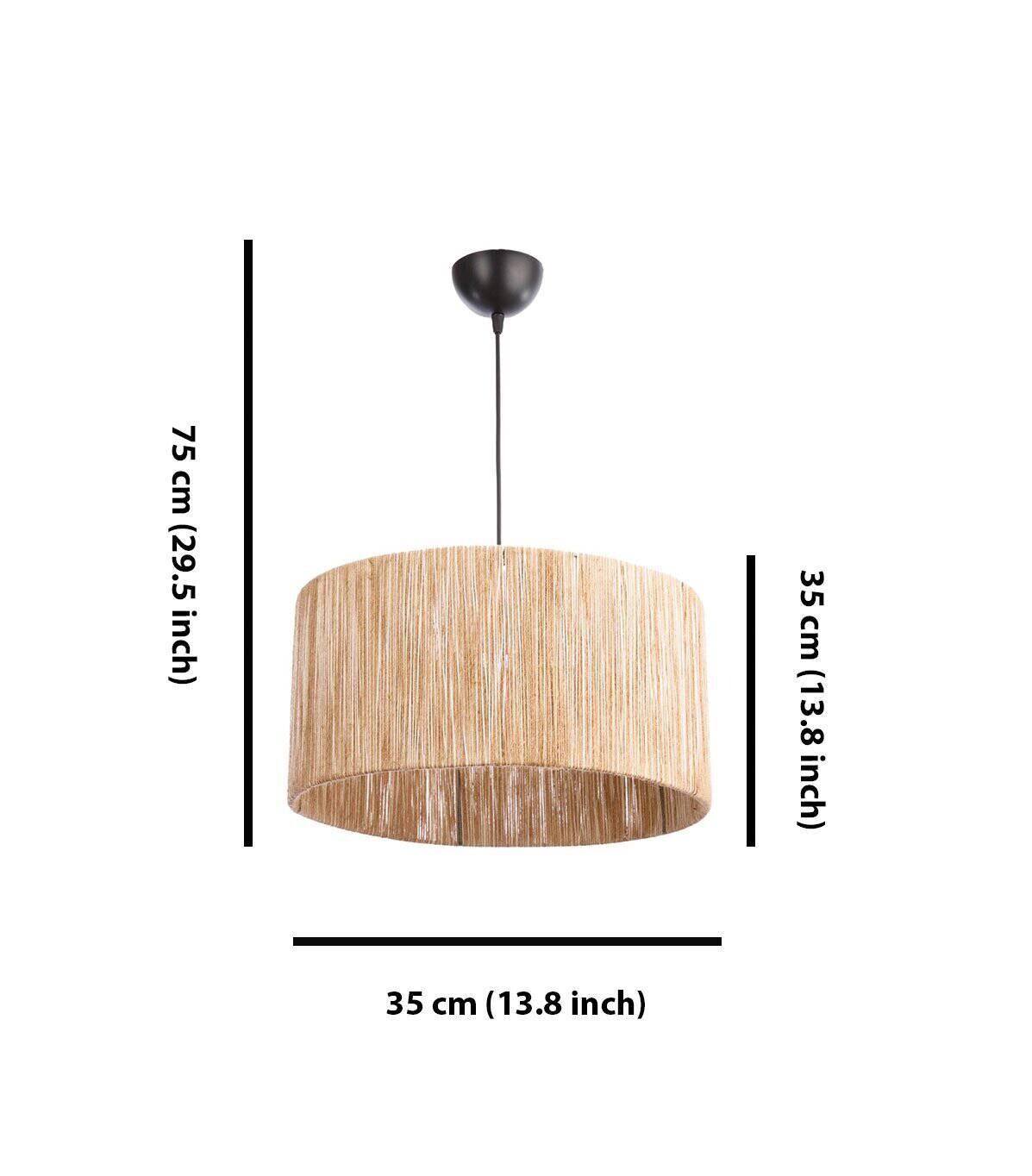 Opviq Pendelleuchte Cane natur Metall B/H/T/L/D: ca. 40x75x40x40x40 cm E27 1 Brennstellen