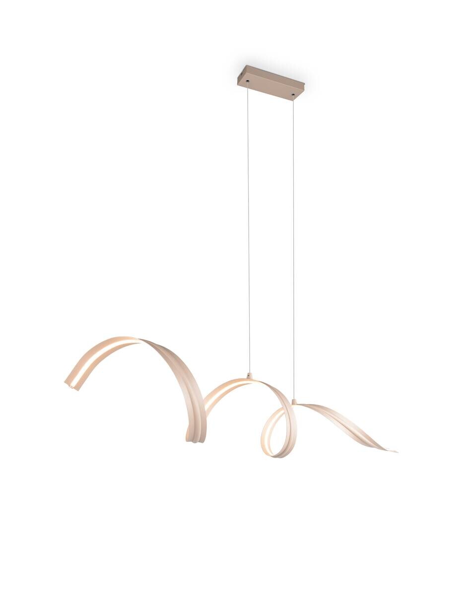 Reality LED-Pendelleuchte Tivor beige Metall B/H/T: ca. 109x150x19,5 cm