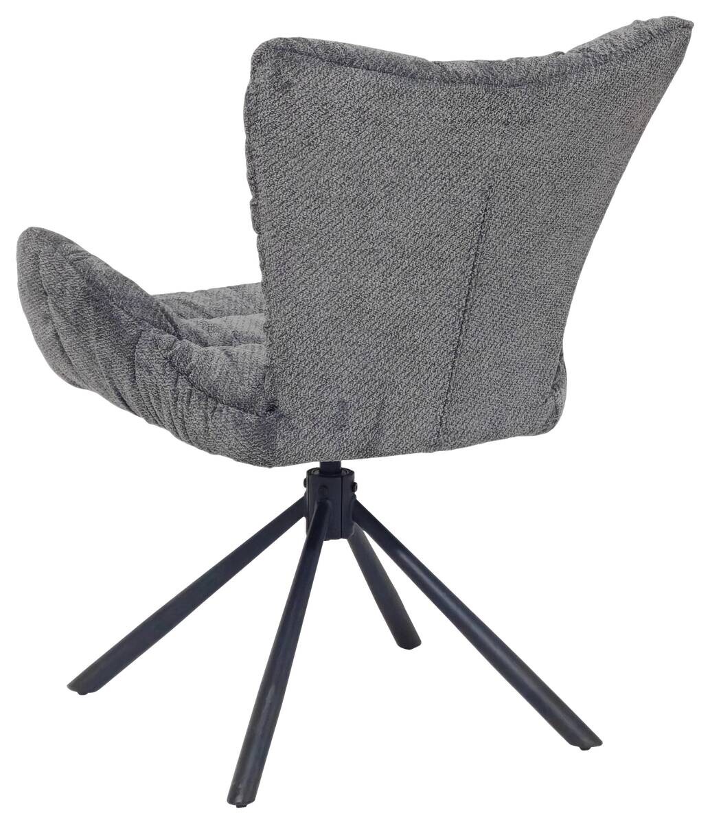 Drehstuhl Brest grau Webstoff B/H/T: ca. 67x91x65 cm