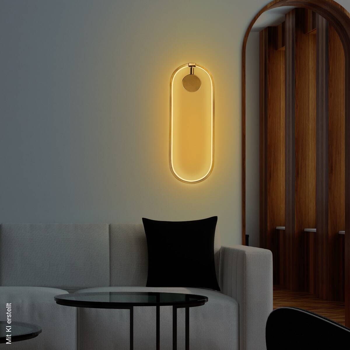 Opviq LED-Wandleuchte gold B/H/T: ca. 17x48x10 cm