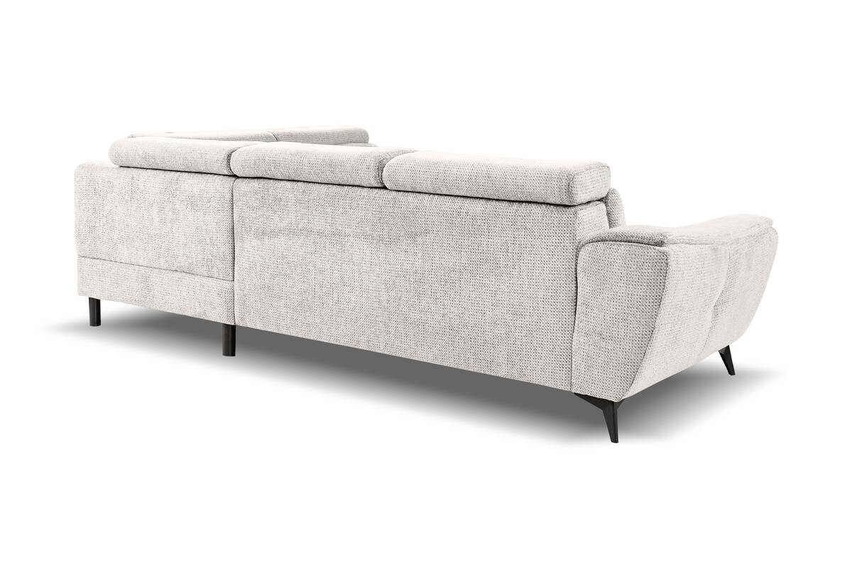 Ecksofa mit Bettfunktion und Bettkasten natur Microfaser B/H/T: ca. 274x82x231 cm