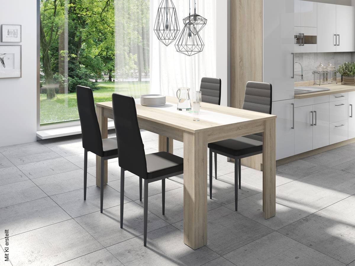 Tisch NORI Eiche Nachbildung B/H/T: ca. 160x75x90 cm
