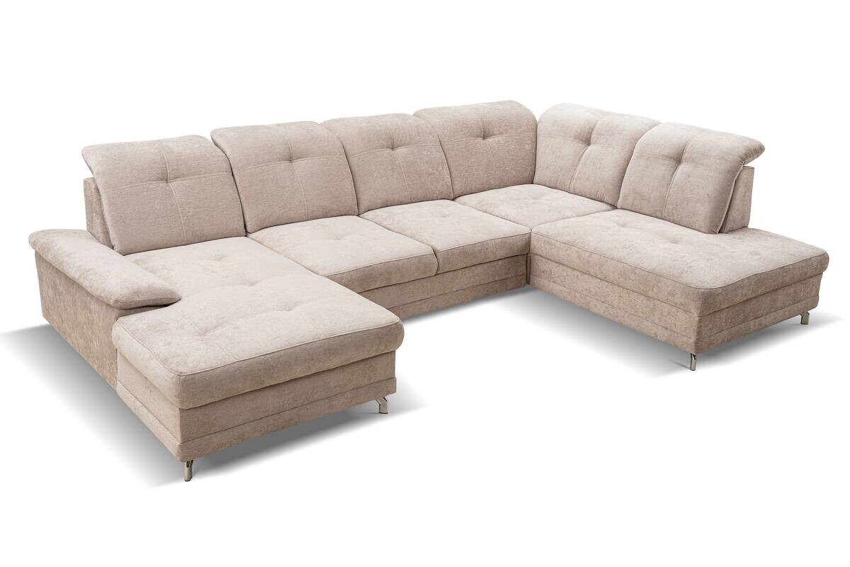 Wohnlandschaft Kendo grau Microfaser B/H/T: ca. 337x105x172 cm