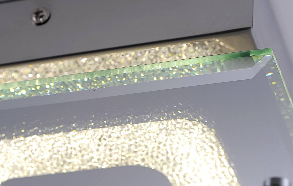 Just Light LED-Deckenleuchte LISA 11570-17 Chrom klar Metall Glas B/H/T: ca. 18x5,8x18 cm 1 Brennstellen