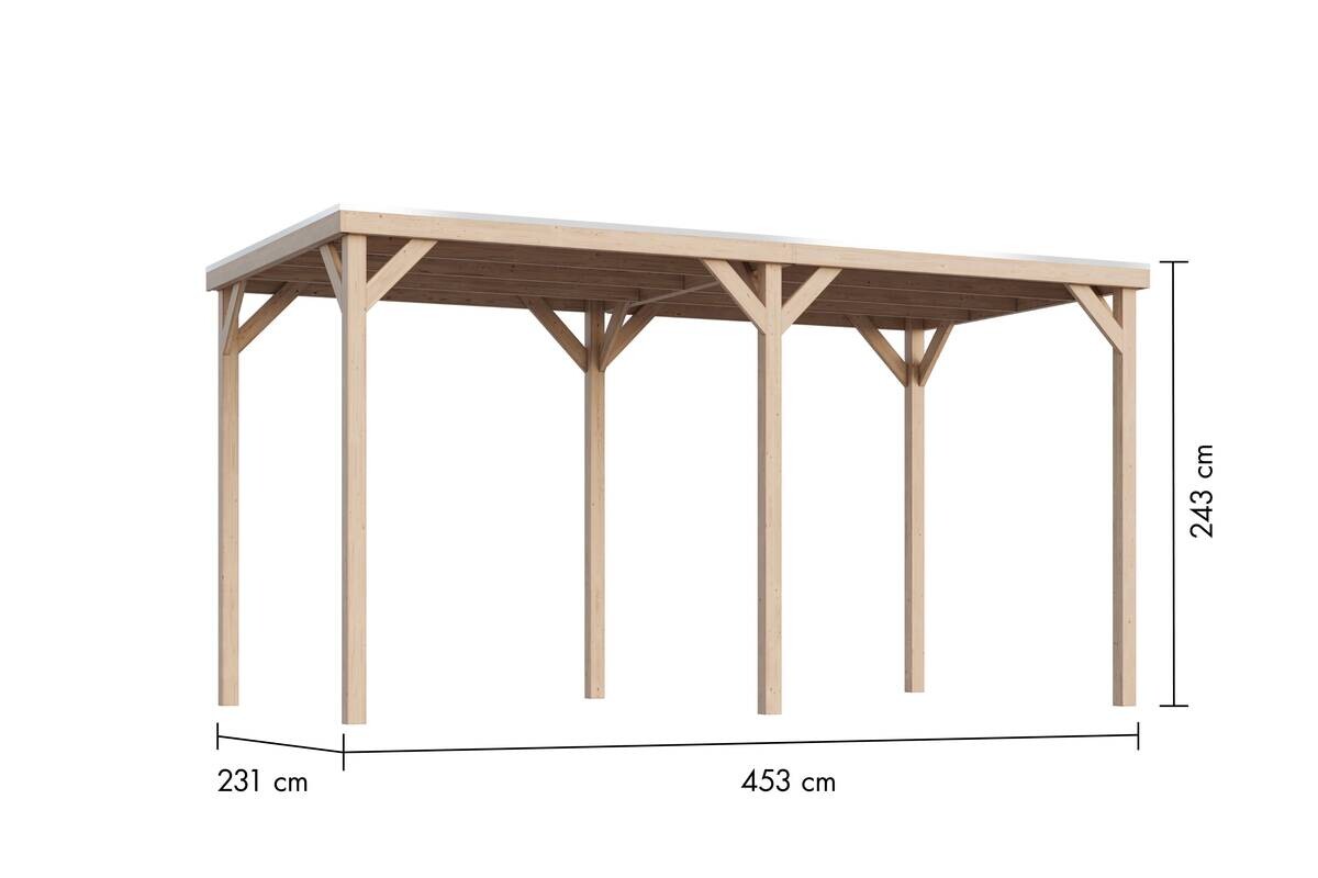 Karibu Pavillon Arizona natur Fichte B/H/T: ca. 453x243x231 cm