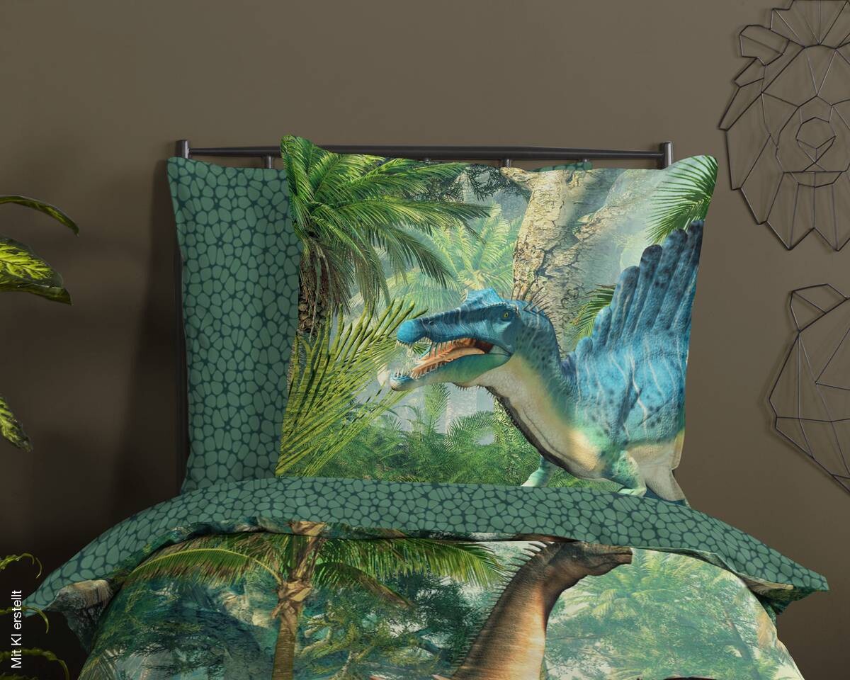 Baumwoll Bettwäsche Jurassic Renforce