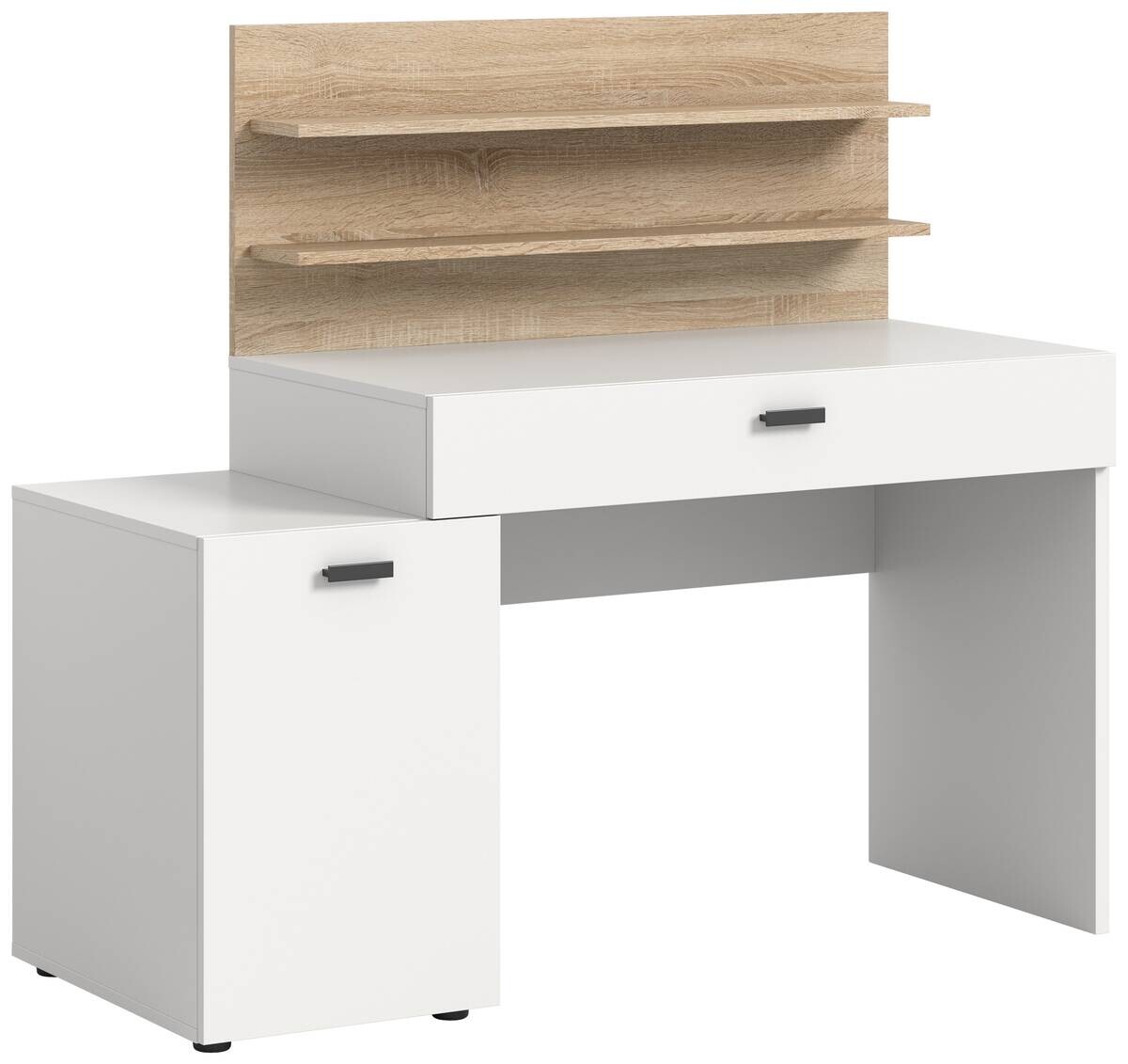 Schreibtisch Match weiß Eiche Sonoma Nachbildung B/H/T: ca. 130x117x54 cm