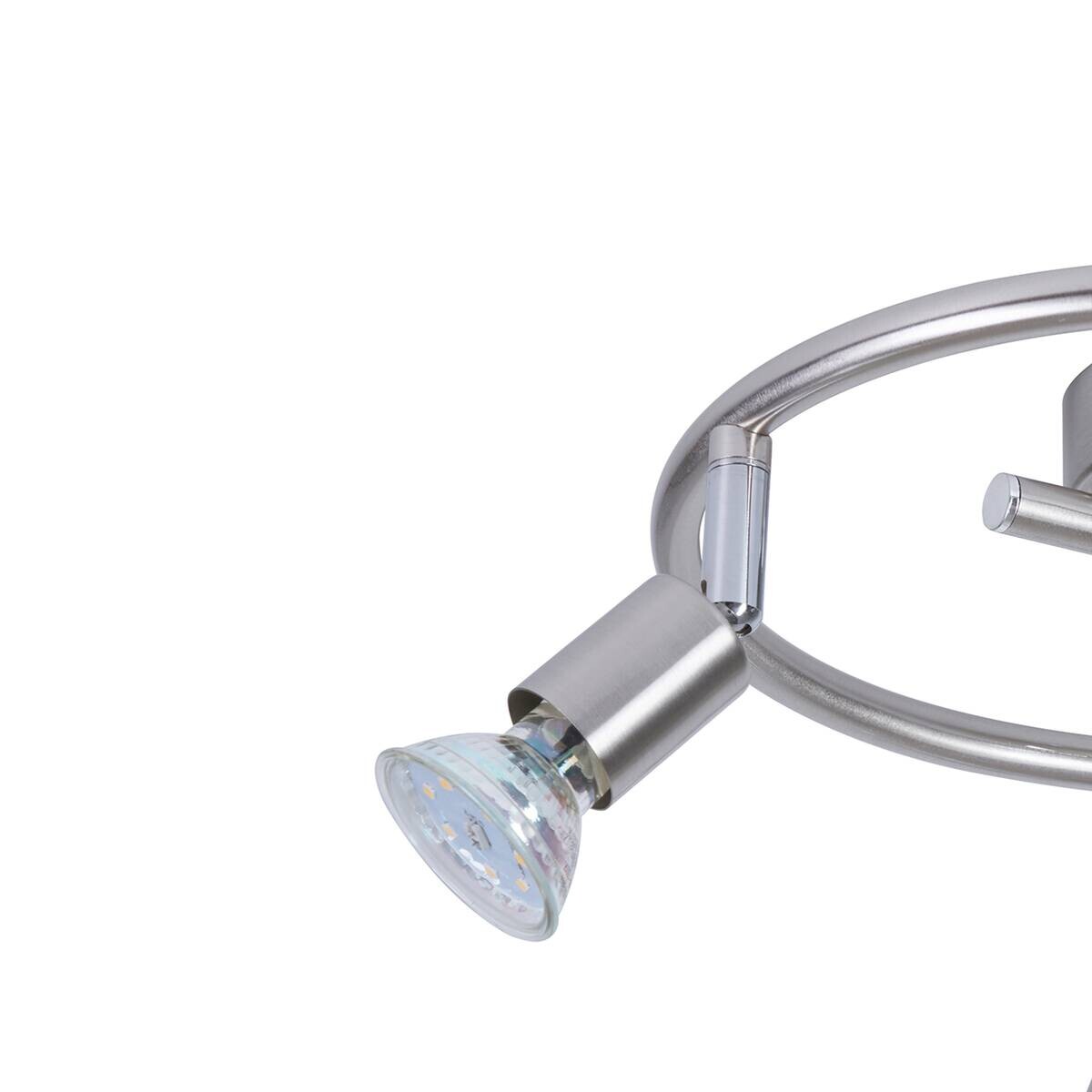 POCOline Spotspirale 3-flg. Joris nickel matt Metall D: ca. 25 cm GU10 3 Brennstellen