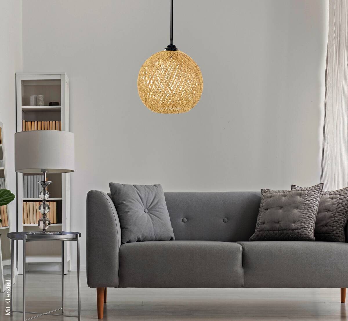 Opviq Pendelleuchte braun gelb B/H/T/L/D: ca. 24x55x24x24x24 cm E27 1 Brennstellen