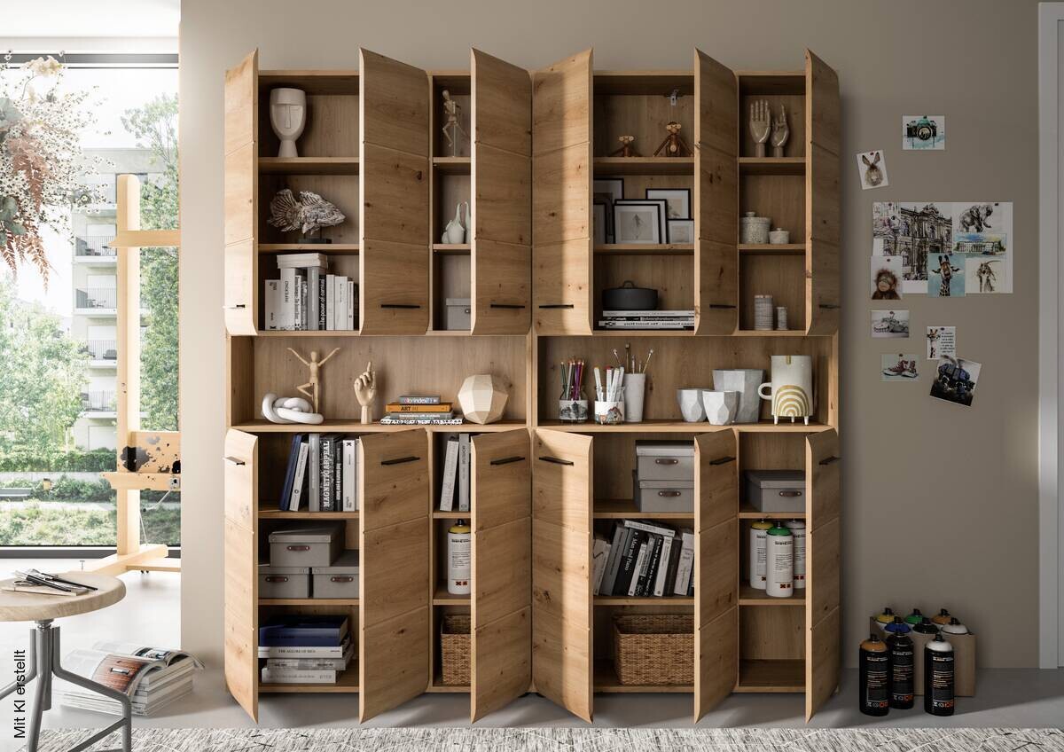 Badezimmer-Set Ice Artisan Oak Nachbildung B/H/T: ca. 180x185x30 cm