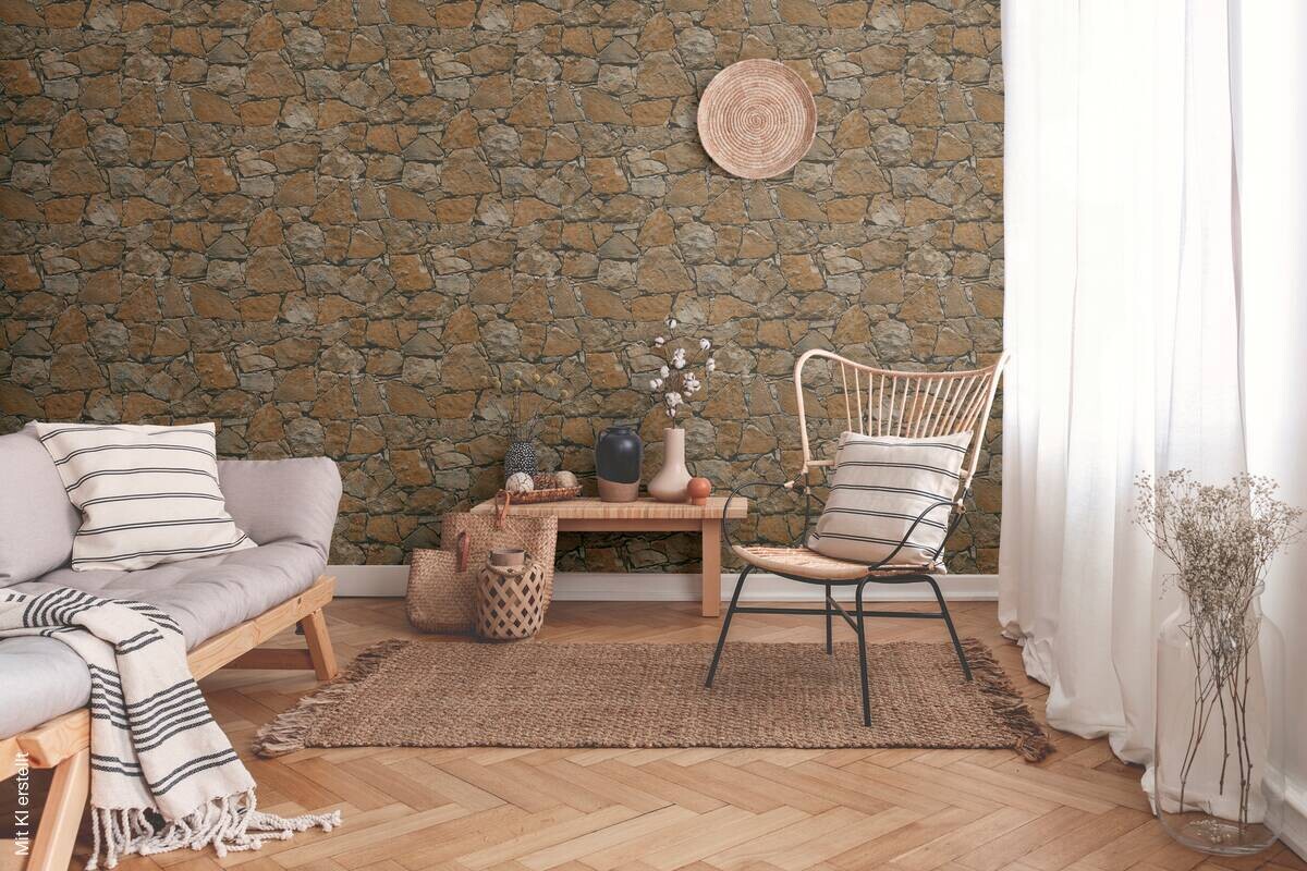 A.S.Creation Vliestapete braun grau beige B/H/D: ca. 53x1005x9,8 cm