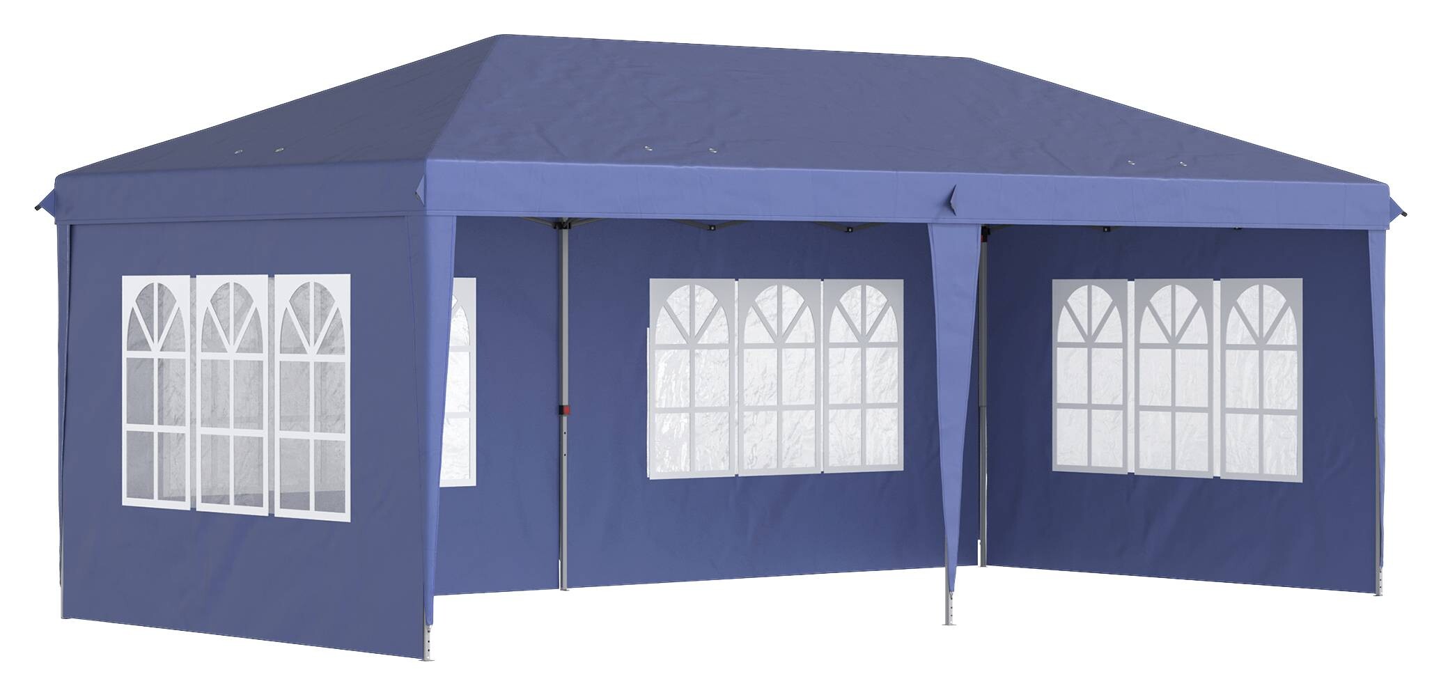 Outsunny Faltpavillon blau Polyester B/H/L: ca. 295x270x585 cm