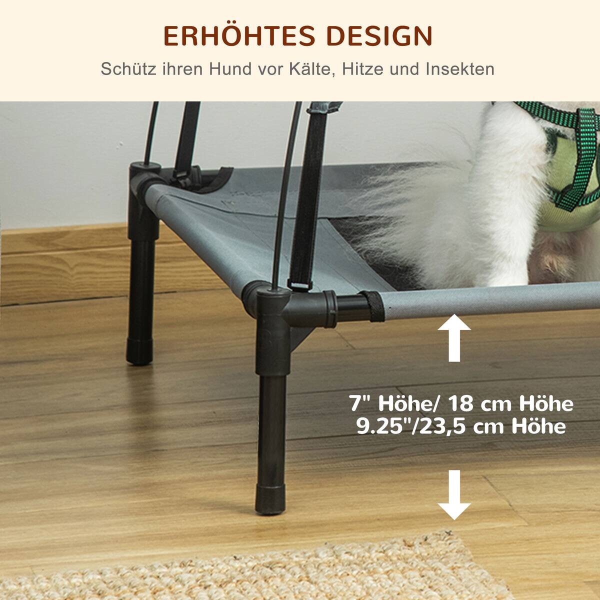 PawHut Hunde-Zubehör grau Polypropylen B/H/L: ca. 46x61x62 cm