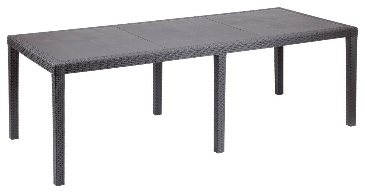 ProGarden Tisch Queen anthrazit Kunststoff B/H/L: ca. 90x72x220 cm