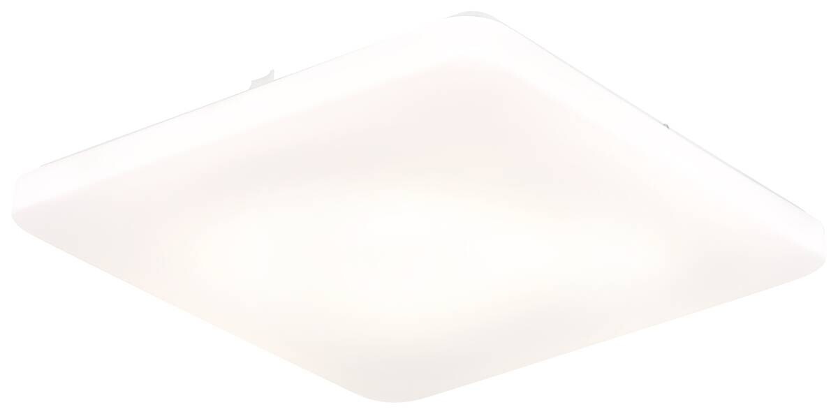 GLOBO LED-Deckenleuchte Opal weiß Acryl Metall B/H/L: ca. 41x6x41 cm 1 Brennstellen