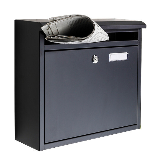 HI Briefkasten schwarz B/H/T: ca. 36x32x12 cm