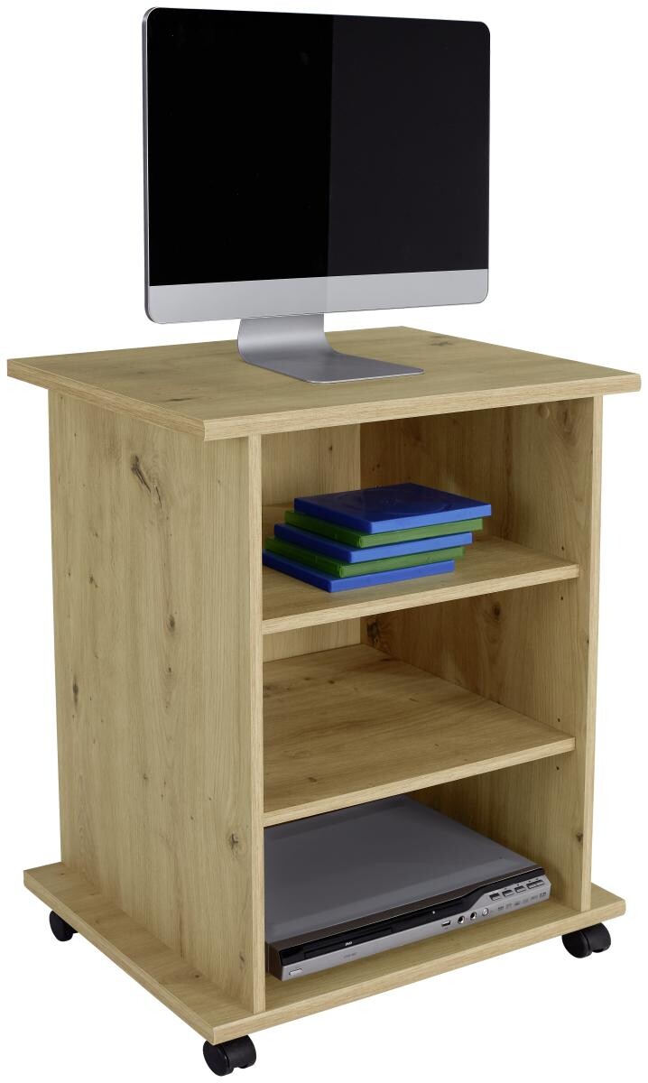 TV-Rollwagen Jürgen Eiche Artisan Nachbildung B/H/T: ca. 65x76x40 cm