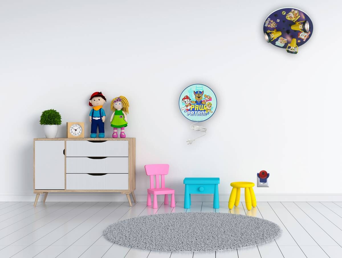 Niermann Strahler Paw Patrol dunkelblau gelb Kunststoff D: ca. 35 cm GU10 3 Brennstellen