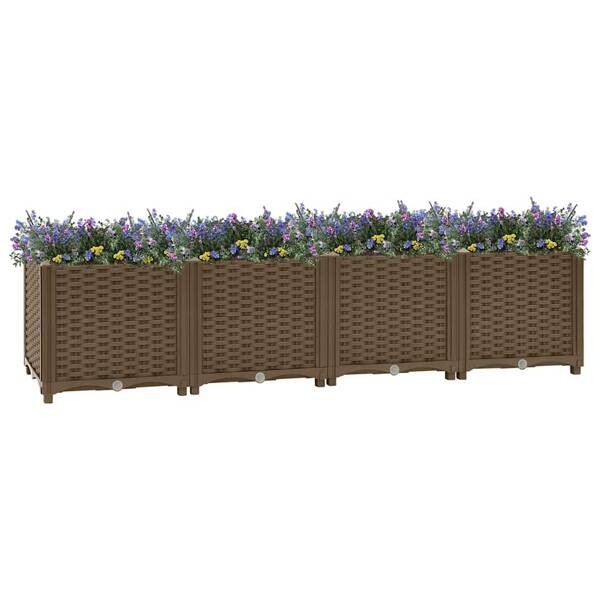 Hochbeet braun Polypropylen B/H/L: ca. 40x38x160 cm