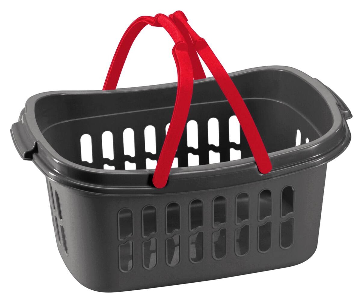 Einkaufskorb anthrazit B/H/L: ca. 36x24,3x52,8 cm