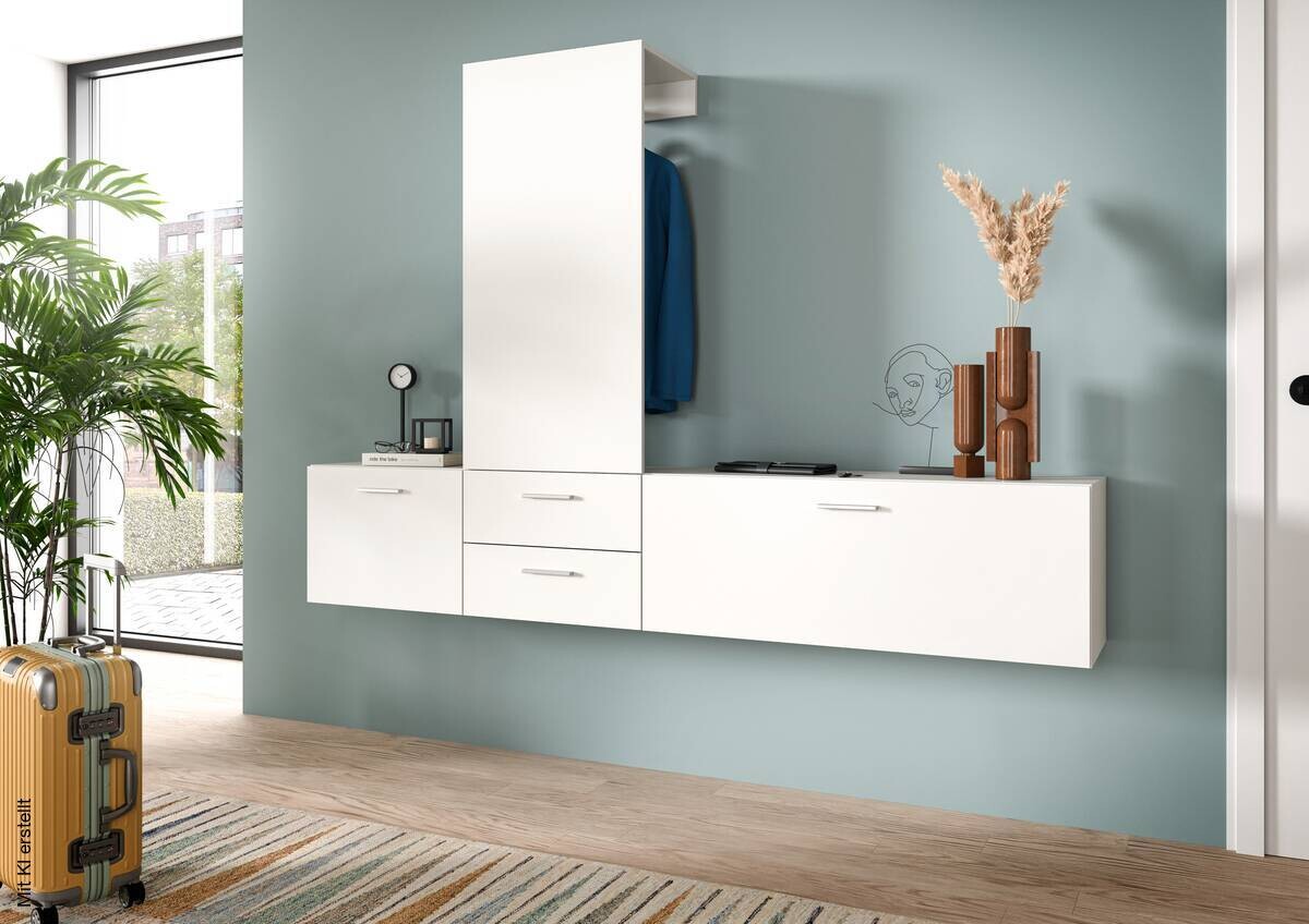 Garderobe VAGA weiß B/H/T: ca. 208x190x36 cm