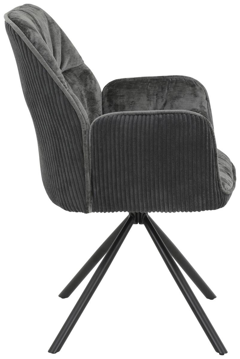 Sessel Amira, 2er-Set anthrazit B/H/T: ca. 56x89x61 cm