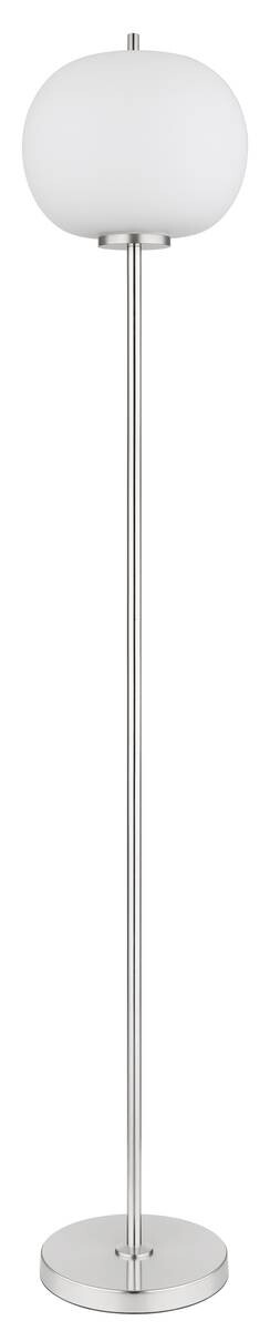 GLOBO Stehlampe nickel matt Glas Metall H/D: ca. 160x30 cm 1 Brennstellen
